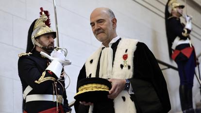 Pierre Moscovici lors de l’audience solennelle de rentrée de la Cour des comptes, le 30 janvier 2025.