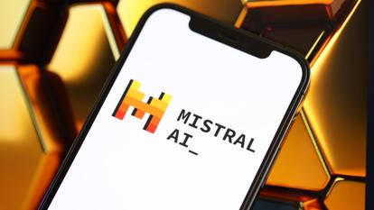 Logo de l’intelligence artificielle générative Mistral Ai
