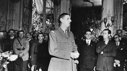 Le Général Charles De Gaulle (1890-1970) au Mans en 1944