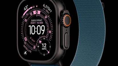 Apple Watch Ultra avec boîtier en titane.