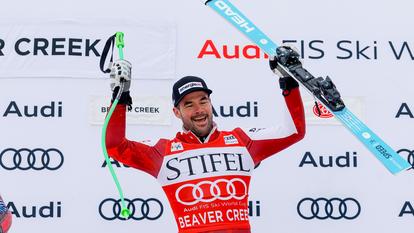 Vincent Kriechmayr après sa victoire au super-G de Beaver Creek