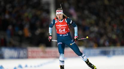 La Finlandaise Suvi Minkkinen lors du sprint d’Ostersund en Suède