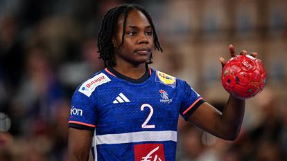 Méline Nocandy lors du match amical de handball féminin entre la France et les Pays-Bas