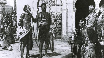 Image d’illustration. Cervantes présenté à Hassan Pacha, le roi d’Alger.