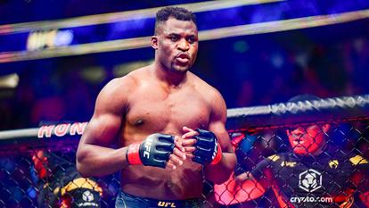 Francis Ngannou en 2022 lors de son combat avec Ciryl Gane.