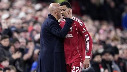 Arne Slot et Hugo Ekitiké.