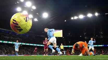 Erling Haaland une nouvelle fois buteur avec Manchester City, face à West Ham.