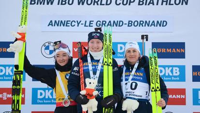 Les Françaises Jeanmonnot et Braisaz-Bouchet ont terminé 2e et 3e.