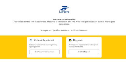 Le site de La Poste était toujours inaccessible ce mardi.