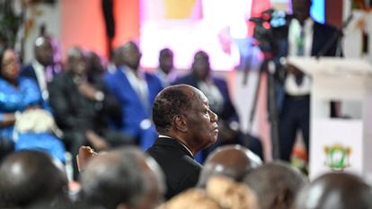 Le président Ivoirien, Alassa Ouattara, le 8 décembre