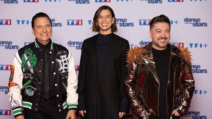 Jean-Marc Généreux, Fauve Hautot et Chris Marques lors de la présentation à la presse de «Danse avec les stars».