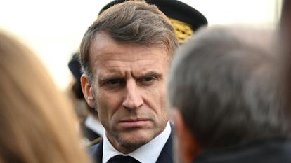 Le président lors d’un déplacement à Marseille le 16 décembre 2025.