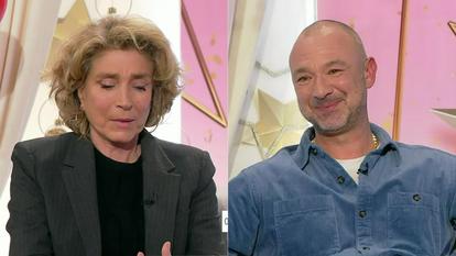 Marie-Ange Nardi et Alexandre Devoise très émus lors de la derinière de «Téléshopping» sur TF1.