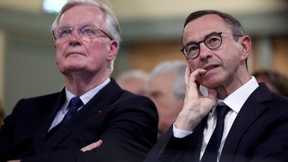 L’ex-premier ministre, Michel Barnier, et le président de LR, Bruno Retailleau.