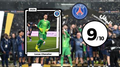 Lucas Chevalier hérite la note de 9/10.
