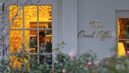 وزير الخارجية الأمريكي ماركو روبيو، في المكتب البيضاوي، في 17 ديسمبر 2025.