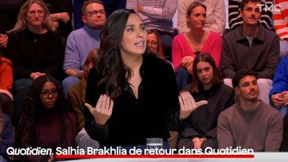 Salhia Brakhlia, ce lundi 12 janvier 2026, sur le plateau de «Quotidien», sur TMC.