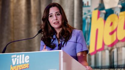 Sarah Knafo, candidate du parti Reconquête pour les élections municipales de Paris, à Paris, France, le 12 janvier 2026.