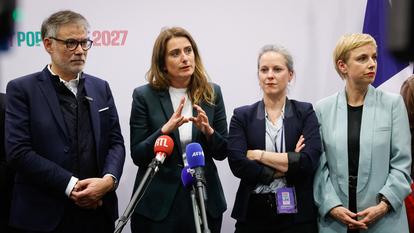Olivier Faure, Marine Tondelier, Lucie Castets et Clémentine Autain.