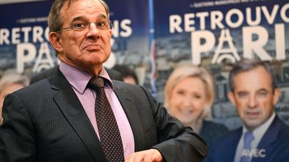 Thierry Mariani, tête de liste du RN à Paris, le 12 décembre 2025.