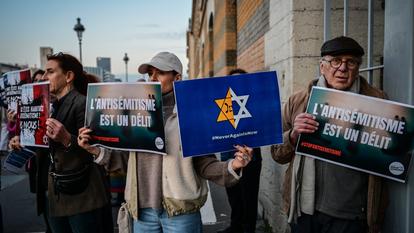 Une manifestation contre l’antisémitisme, en novembre 2024 à Lyon.