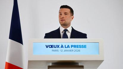 Interrogés par l’institut OpinionWay pour Pollitics, 35 % des sondés placent le président du Rassemblement national en tête dans la course à la présidentielle.
