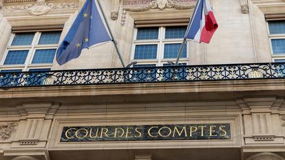 Vue extérieure du bâtiment de la Cour des comptes, juridiction française chargée notamment de contrôler la régularité des comptes de l’état et des organismes publics.