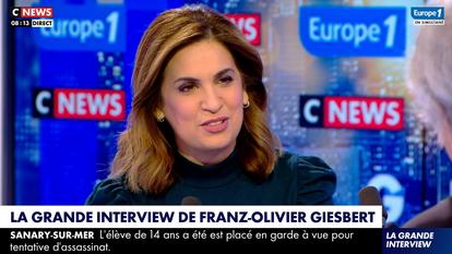 Sonia Mabrouk dans «La Grande Interview» sur CNews ce mercredi 4 février 2026.