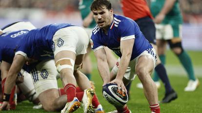 Antoine Dupont lors de France - Irlande jeudi 5 février 2026 pour le coup d’envoi du Tournoi des six nations.