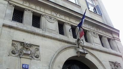 Façade du collège Condorcet, appelé aussi lycée Petit Condorcet, au 61 rue d'Amsterdam, Paris. Les parents d’élèves du collège ont interpellé la rectrice de Paris au sujet d’Affelnet dans un courrier envoyé ce vendredi 6 février.