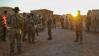 Des soldats américains sur la base d’al-Tanf, en Syrie, le 28 mars 2025.