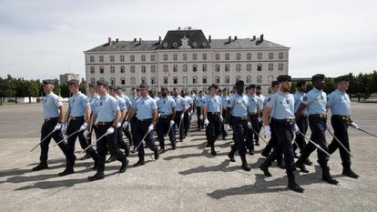 La promotion Colonel Beltrame à l'École des officiers de la gendarmerie nationale, le 18 juin 2019 à Melun.