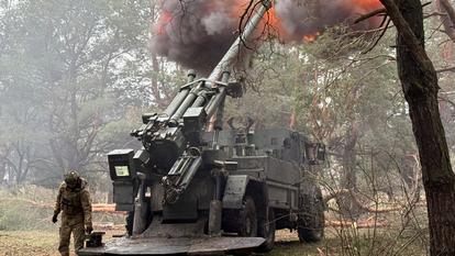 Un résistant ukrainien défiant l’occupant russe.