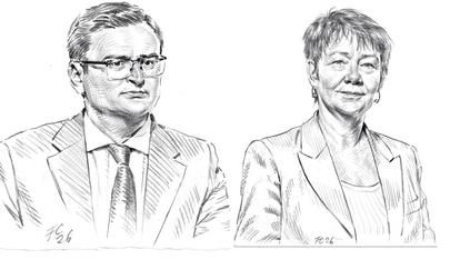 Dmytro Kouleba et Odile Renaud-Basso.
