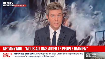 Maxime Switek lors de l’édition spéciale de BFMTV samedi 28 février 2026