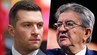 Jordan Bardella et Jean-Luc Mélenchon.