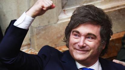 Le président argentin Javier Milei au bâtiment du Congrès national à Buenos Aires, en Argentine, le 1er mars 2026.