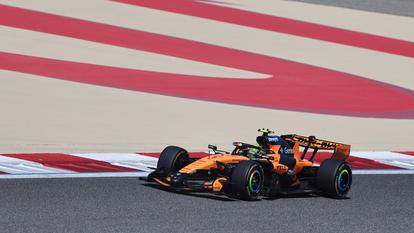 Lando Norris, le champion du monde, lors d’une séance d’essais à Bahreïn.