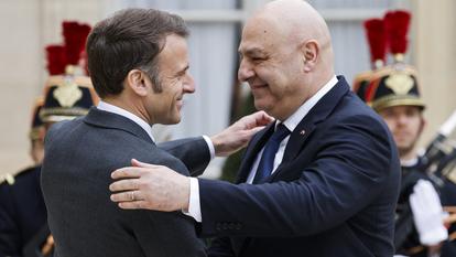 Emmanuel Macron et le président libanais Joseph Aoun en mars 2025 à l’Élysée.