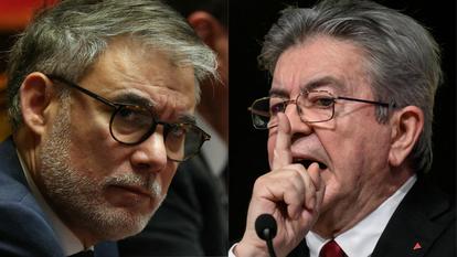 Le premier secrétaire du Parti socialiste, Olivier Faure, et le fondateur de La France insoumise, Jean-Luc Mélenchon.