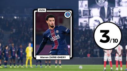 Warren Zaïre-Emery en difficulté.