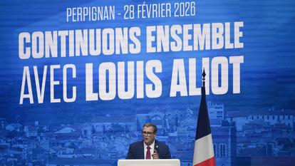 Un meeting de campagne de Louis Aliot, fin février.