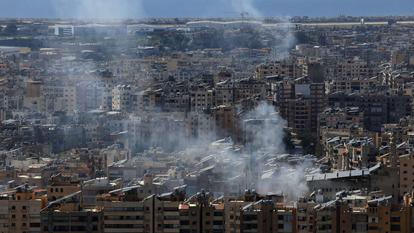 Frappe israélienne sur les banlieues sud de Beyrouth, Liban, le 11 mars 2026.