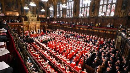 Les membres de la Chambre des Lords réunis au Palais de Westminster, à Londres, le 7 novembre 2023.