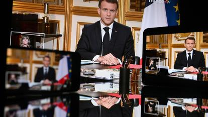 Emmanuel Macron a prononcé une allocution sur la guerre en Iran et ses répercussions au Moyen-Orient, à l’Élysée, à Paris, le 3 mars 2026.