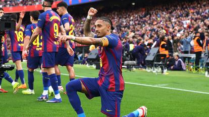 Raphinha a inscrit un triplé.