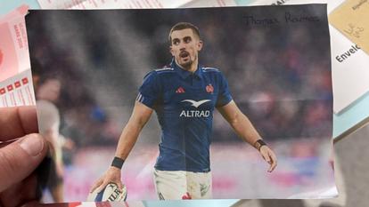 Un bulletin de vote accompagné d’une photo de Thomas Ramos, dimanche à Roubaix, lors du premier tour des élections municipales.