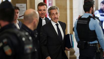 Nicolas Sarkozy, lundi, à la cour d’appel de Paris.