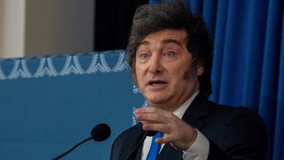 Le président argentin Javier Milei à New York, le 9 mars 2026.