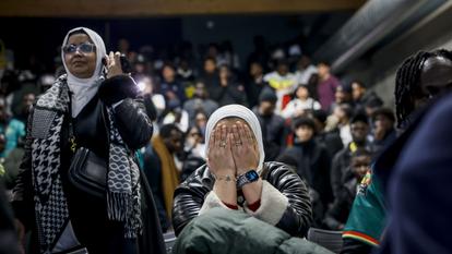 Les supporters marocains lors de la finale de la Coupe d’Afrique des Nations.